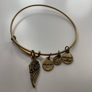 ALEX AND ANI GOLD WING BANGLE BRACELET